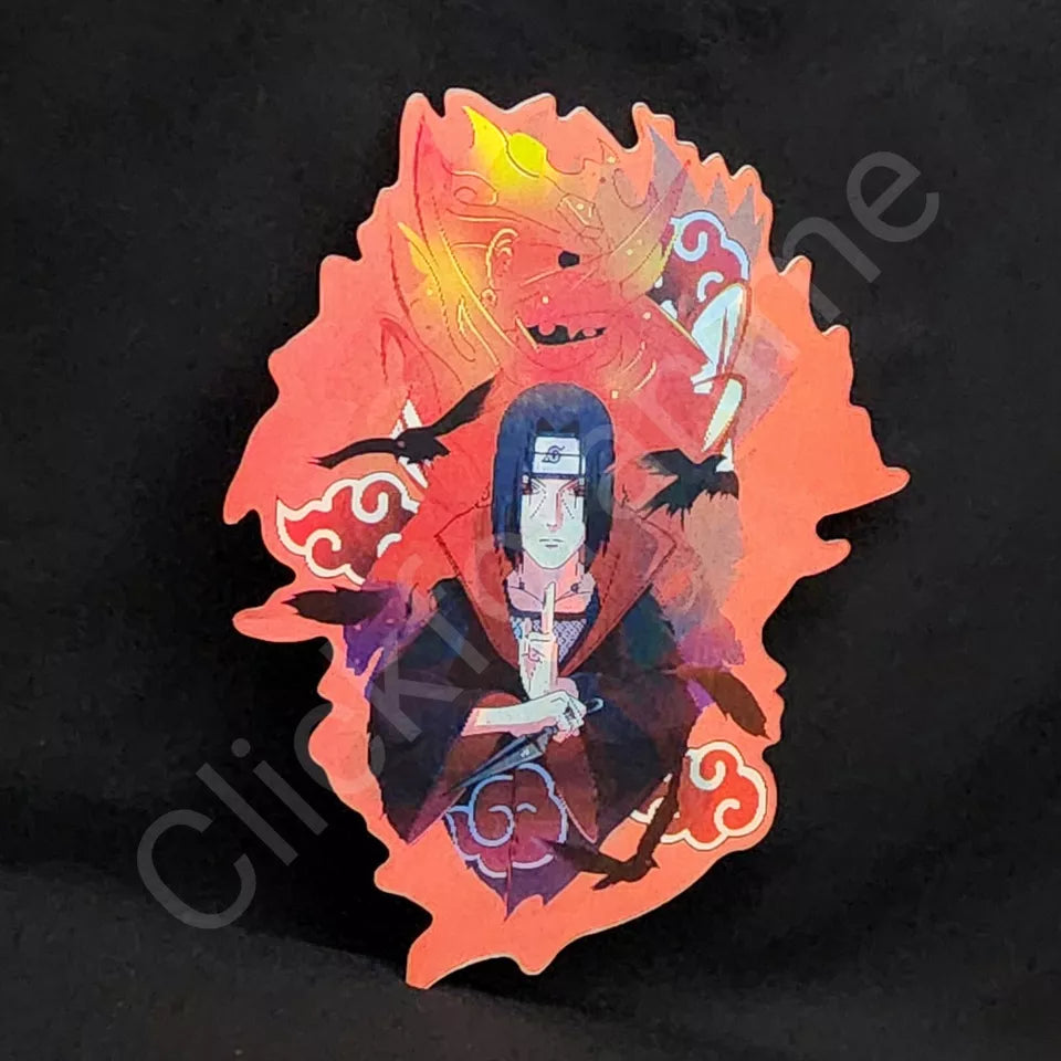 Naruto Shippuden: Itachi Madara 3D Moving Sticker Anime Manga Lenticular Decal