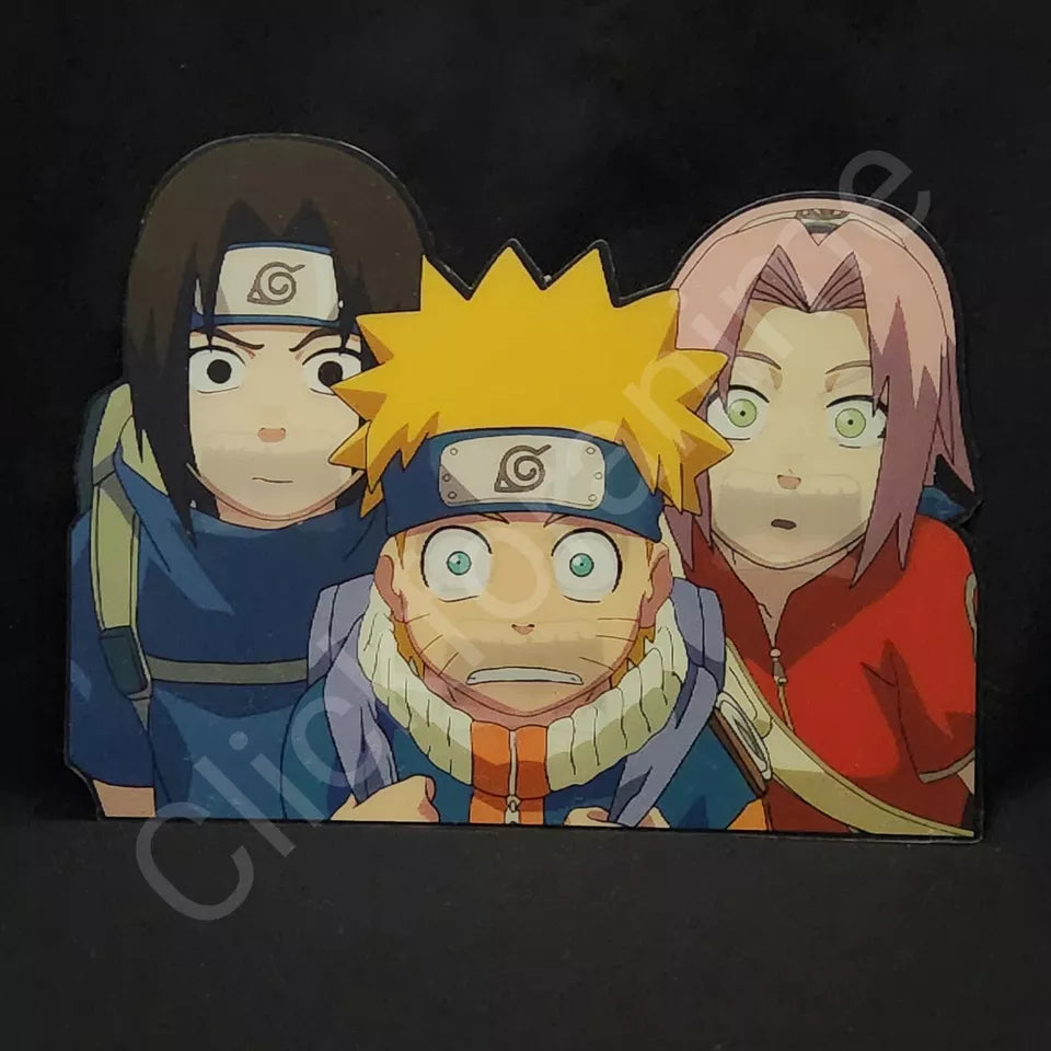 Naruto Shippuden: Team 7 Sasuke Sakura 3D Moving Sticker Lenticular Decal