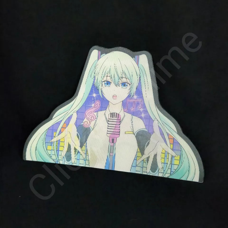 Hatsune Miku 3D Motion Moving Large Sticker Lenticular Vocaloid Car Kawai Decal