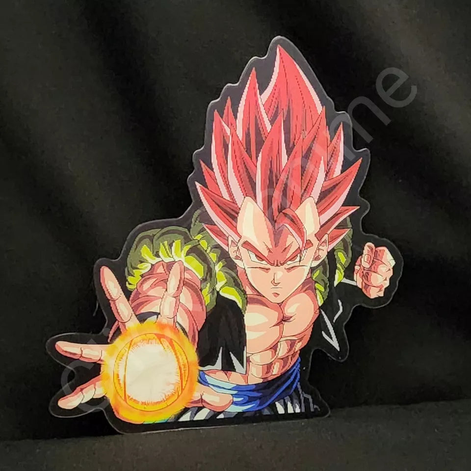 Dragon Ball Z : Gogeta 3D Moving Sticker Anime Manga Lenticular Car Laptop Decal