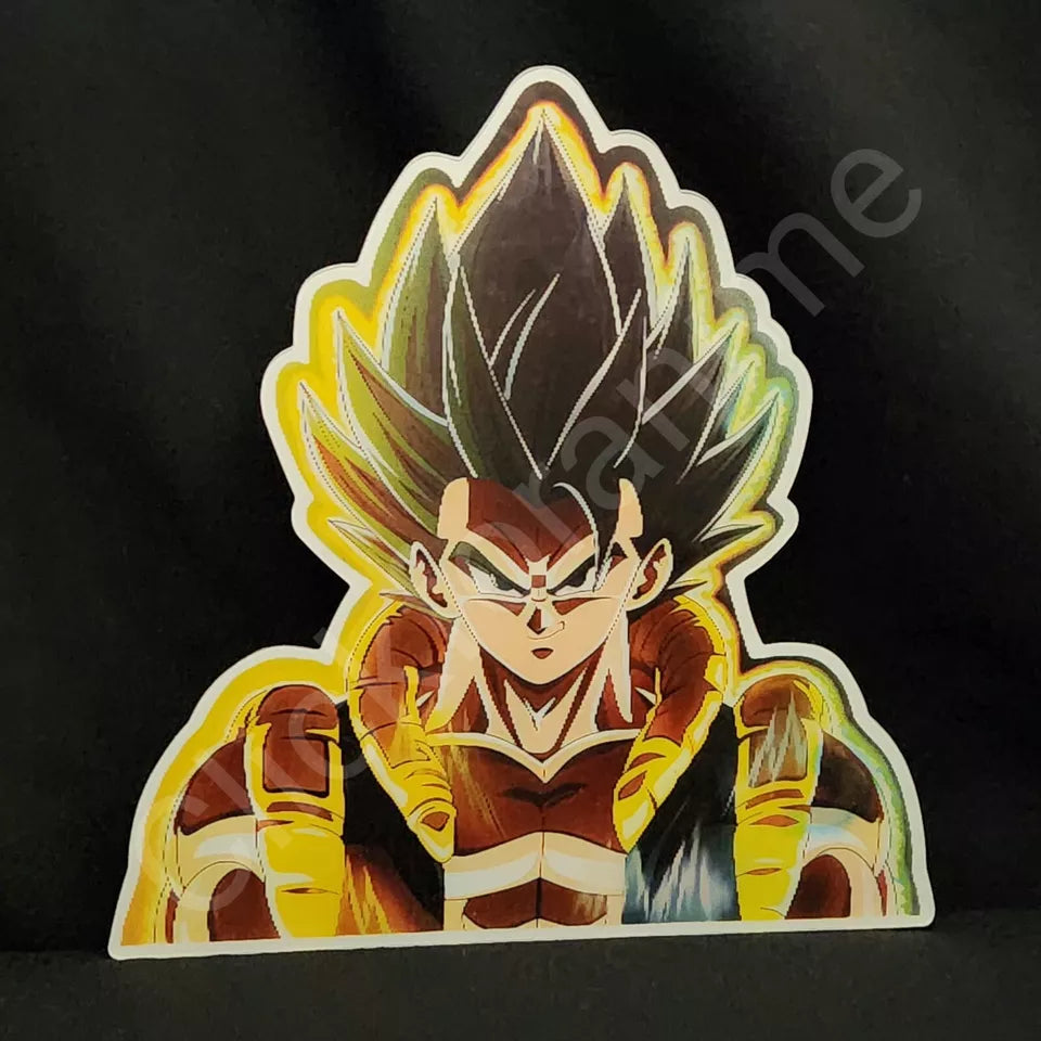 Dragon Ball Z Gogeta 3D Moving Sticker Anime Manga Lenticular Car Laptop Decal
