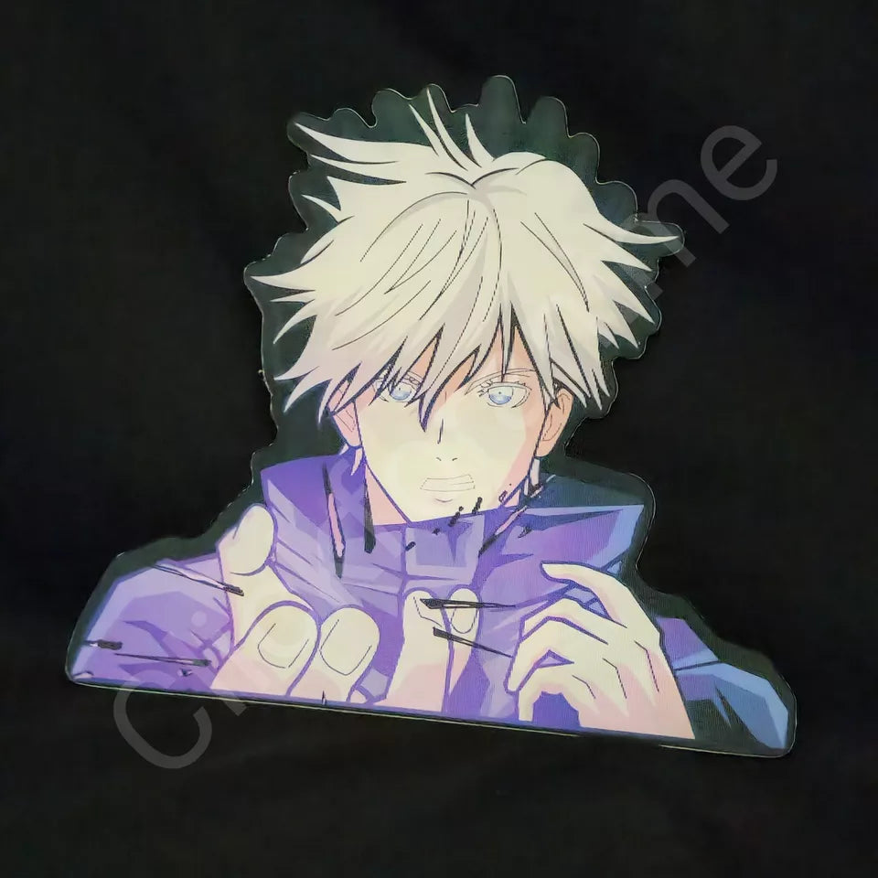 Jujutsu Kaisen: Satoru Gojo 3D Moving Sticker, Anime Manga Lenticular Decal JJK