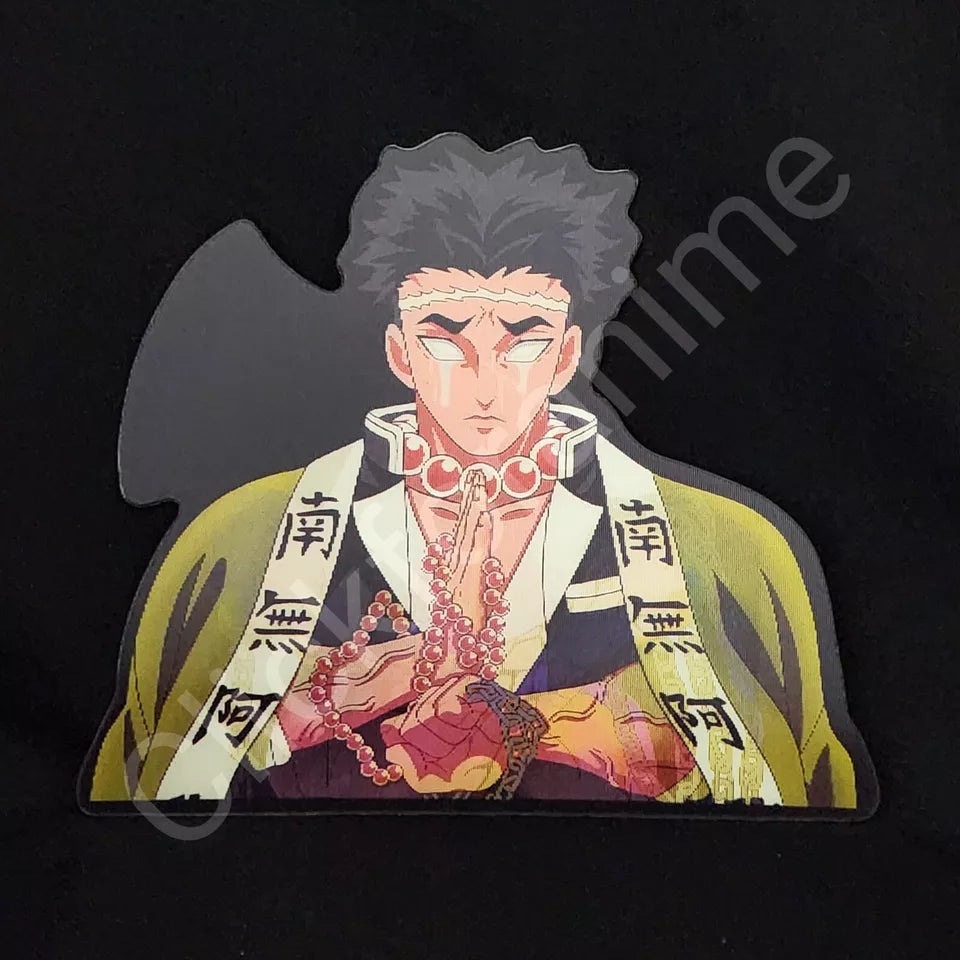 Demon Slayer: Gyomei Himejima 3D Moving Sticker Lenticular Anime Manga Decal
