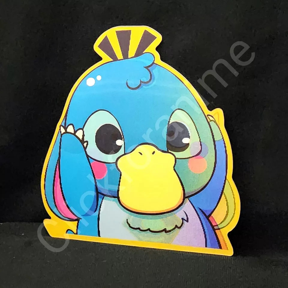 Pokemon: Psyduck Super Evolution 3D Moving Sticker Lenticular Car Laptop Decal