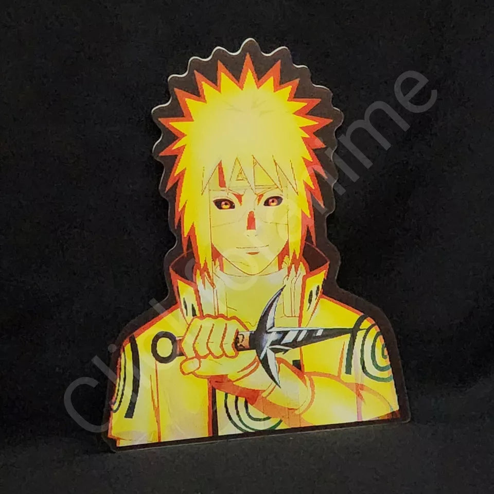 Naruto Shippuden: Minato Namikaze 3D Moving Sticker, Anime Lenticular Decal