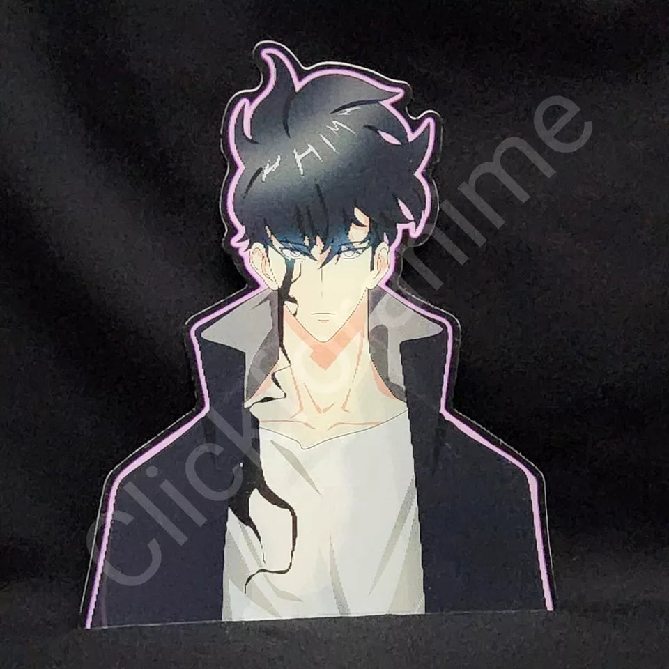 Solo Leveling Sung Jin-woo 3D Moving Sticker Lenticular Decal Anime Laptop Car