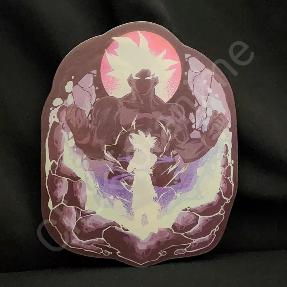Dragon Ball Z : Shenron Goku Super , 3D Moving Sticker Anime Lenticular Decal