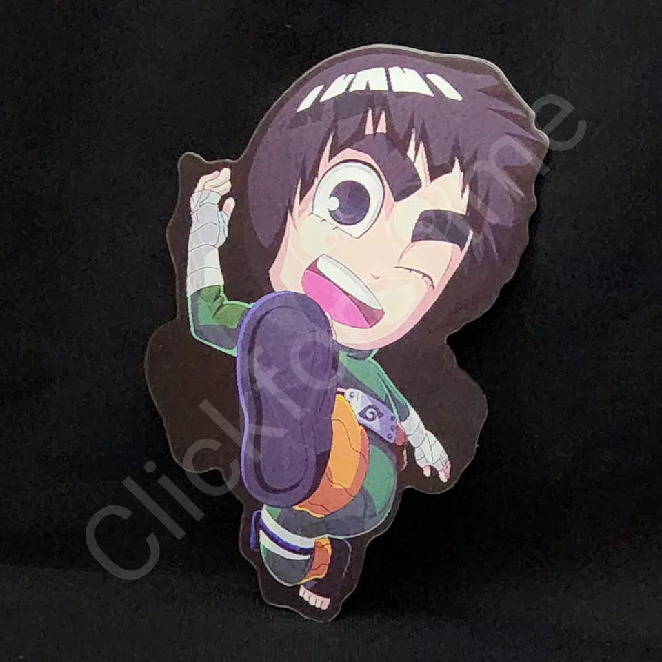 Naruto Shippuden: Rock Lee 3D Moving Sticker Head kawai Lenticular Decal