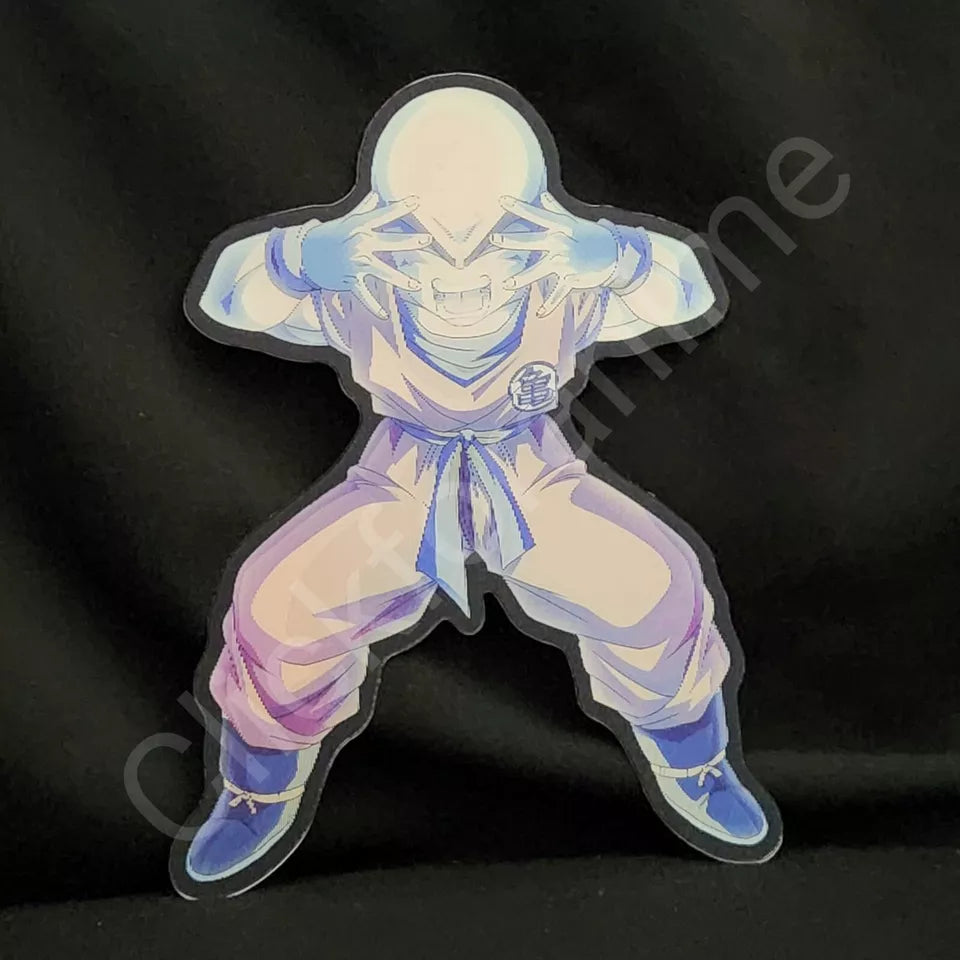 Dragon Ball Z : Krillin , 3D Moving Sticker Lenticular Car Laptop Decal Anime