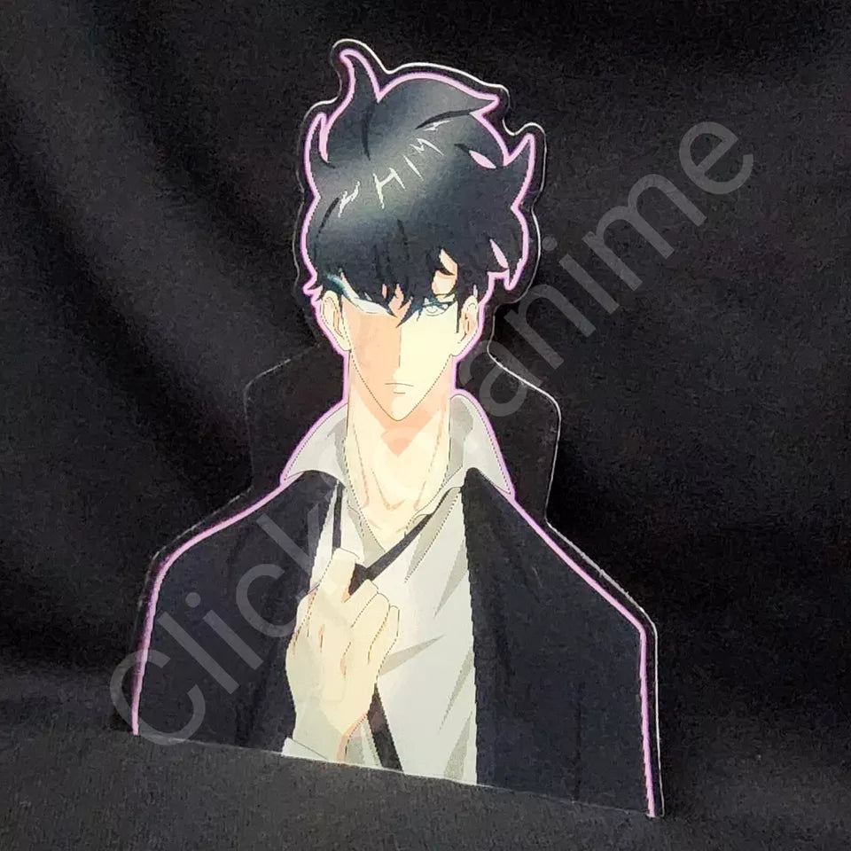 Solo Leveling Sung Jin-woo 3D Moving Sticker Lenticular Decal Anime Laptop Car