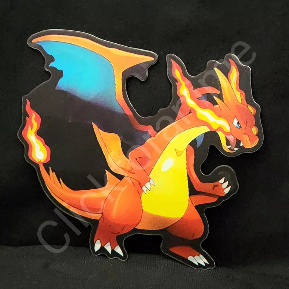 Pokemon: Charizard 3D Moving Sticker Lenticular Car laptop Decal