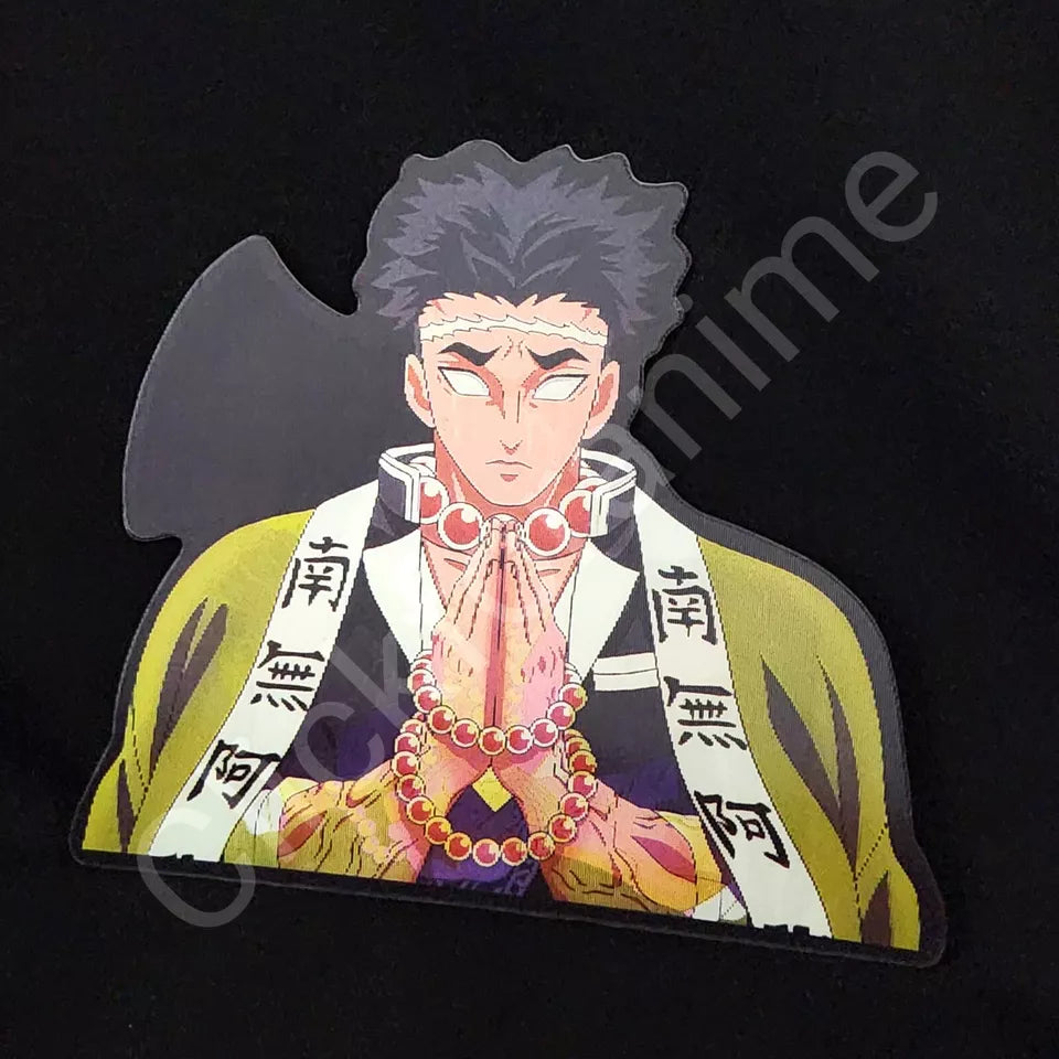 Demon Slayer: Gyomei Himejima 3D Moving Sticker Lenticular Anime Manga Decal