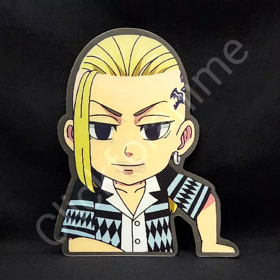 Tokyo Revengers Draken 3D Moving Sticker Anime Manga Lenticular Decal Notebook Car Laptop