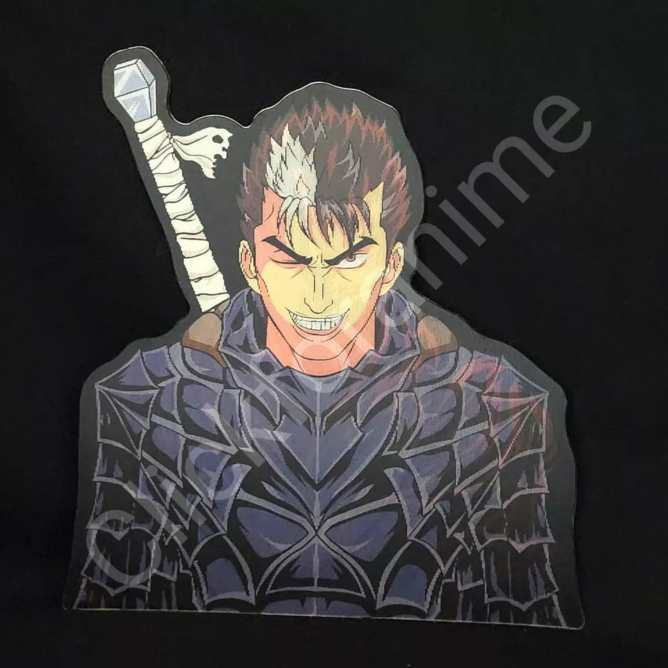 Berserk Guts 3D Moving Sticker Anime Manga Lenticular Decal