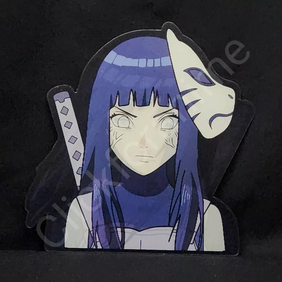 Naruto Shippuden: Hinata Hyuga 3D Moving Sticker, Anime Manga Lenticular Decal