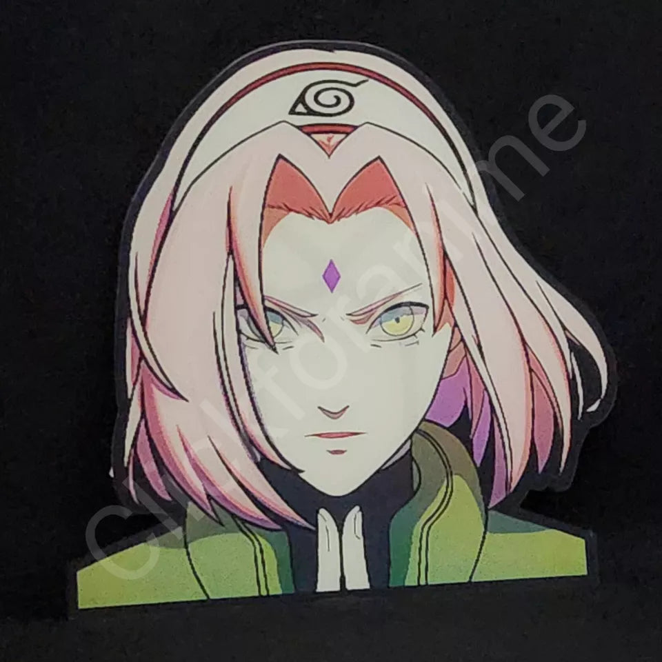 Naruto Shippuden: Sakura Haruno 3D Moving Sticker Head Lenticular Decal