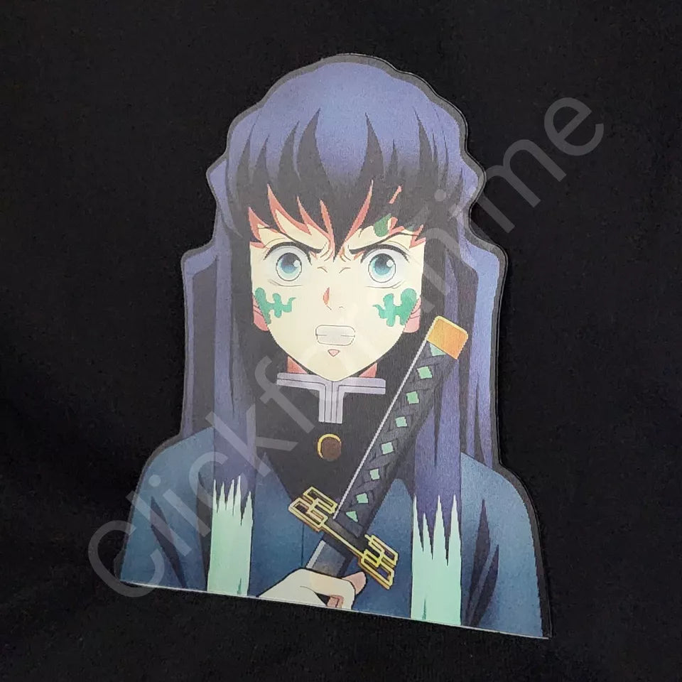 Demon Slayer: Muichiro Tokito 3D Moving Sticker Lenticular Anime  Manga Decal