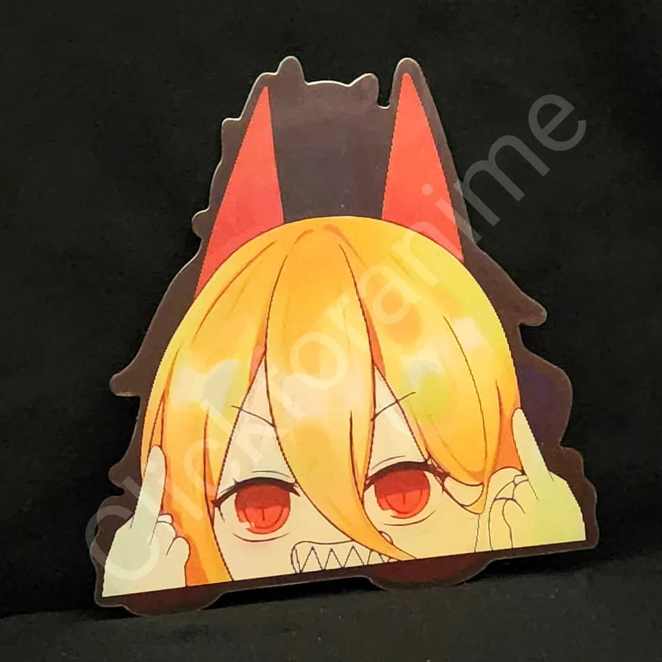 Chainsaw Man: Power Denji Pochita 3D Moving Sticker Lenticular Decal Anime Manga Decal