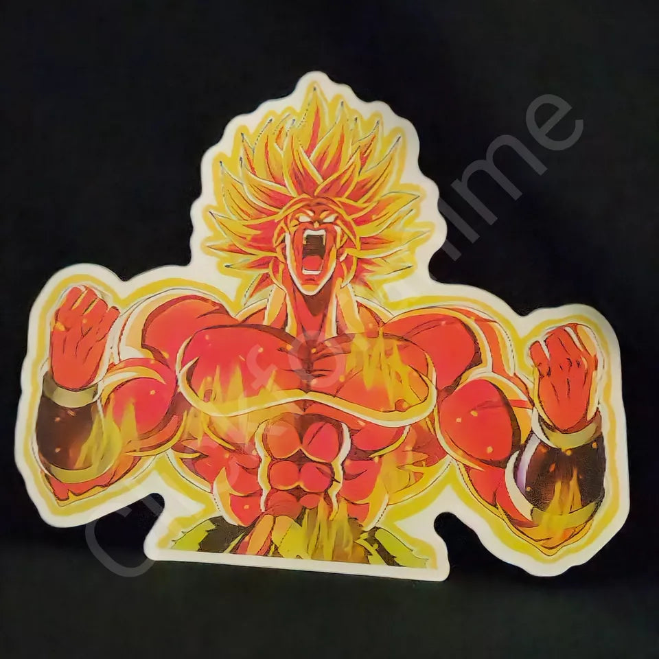 Dragon Ball Z Broly 3D Moving Car Laptop Sticker Anime Lenticular Decal