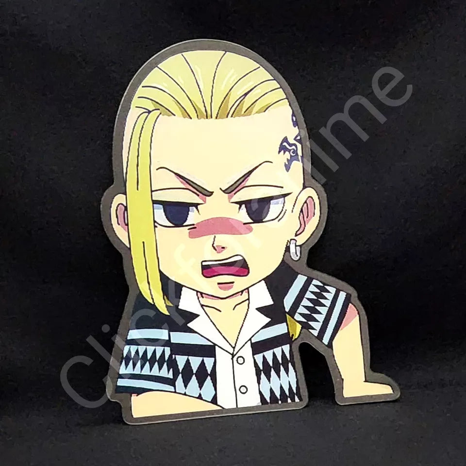 Tokyo Revengers Draken 3D Moving Sticker Anime Manga Lenticular Decal Notebook Car Laptop