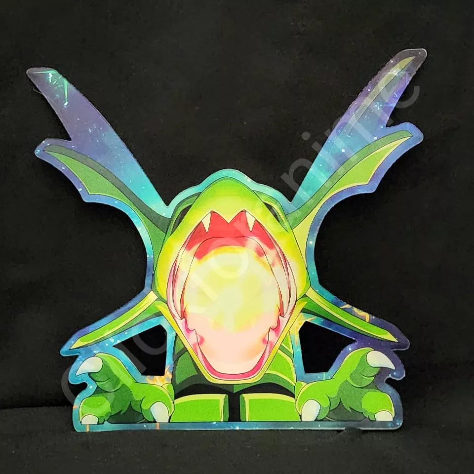 Pokemon: Rayquaza 3D Moving Car Sticker Lenticular laptop Car Decal