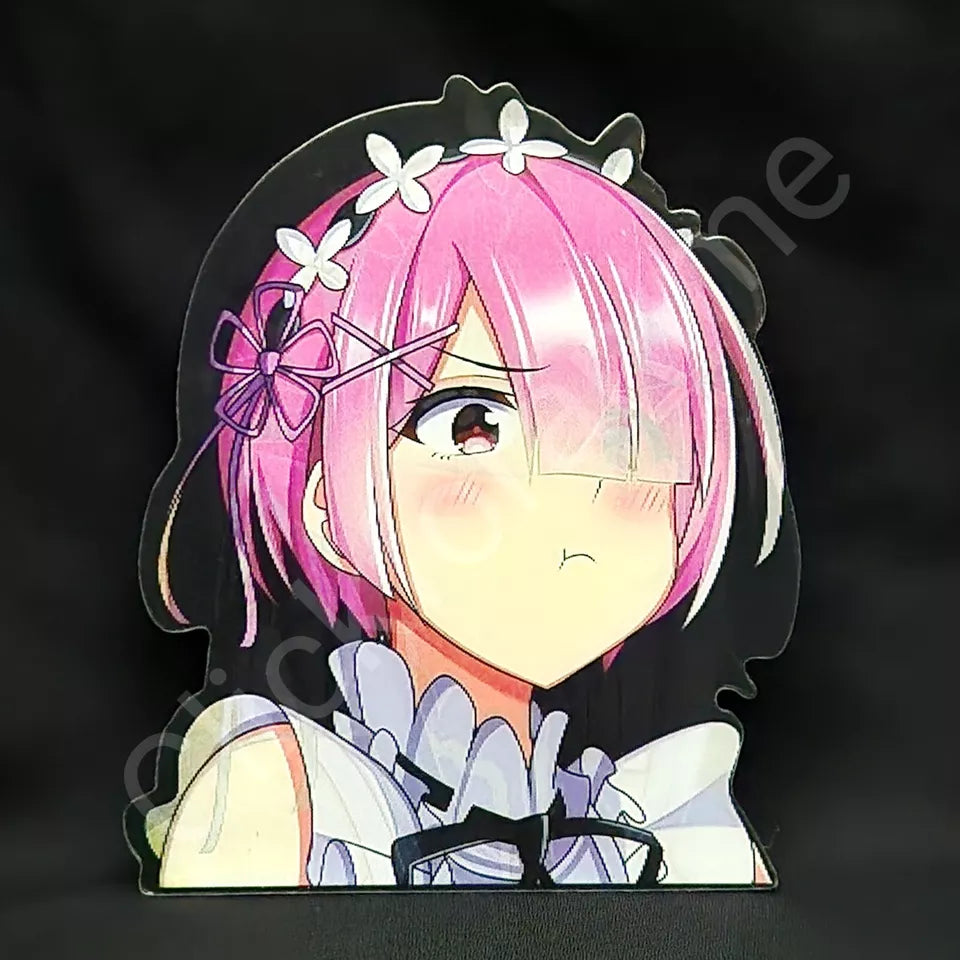 Re: Zero : Rem, Ram & Emilia 3D Moving Sticker Anime Manga Lenticular Decal