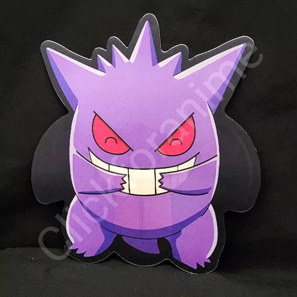 Pokemon: Gengar 3D Moving Car Sticke Lenticular Laptop Car Decal