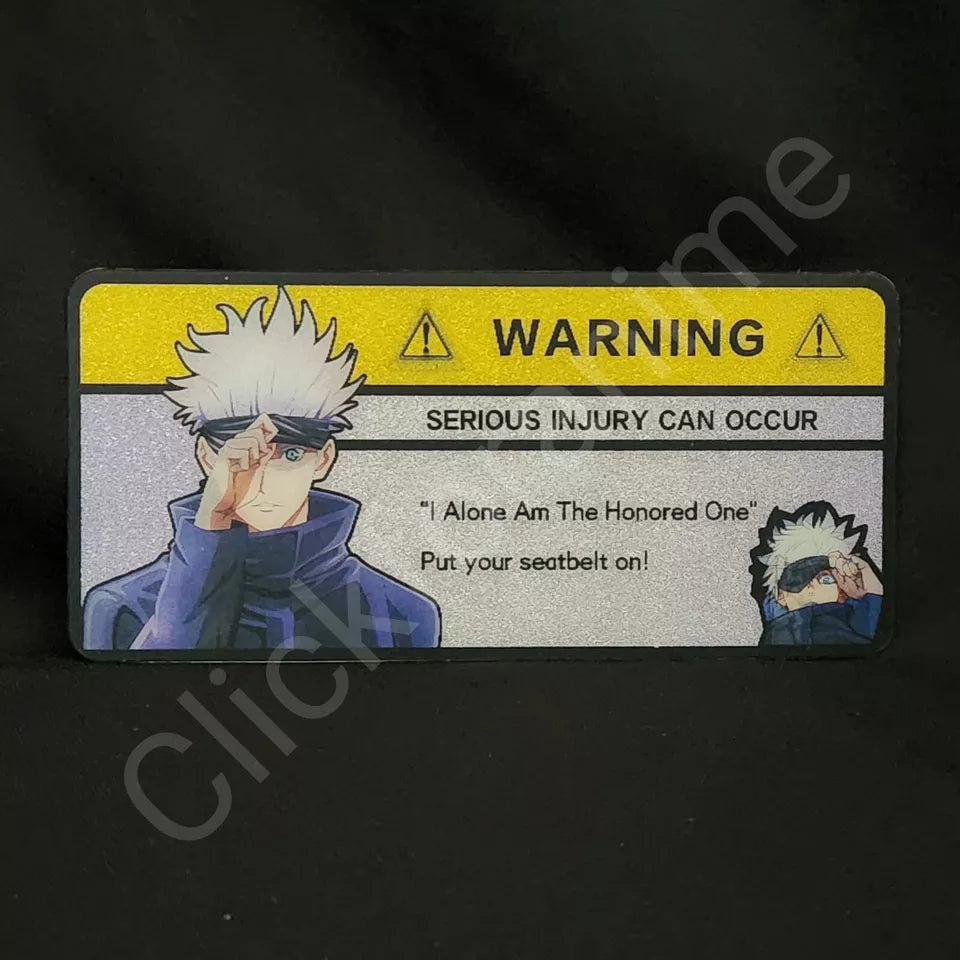 Jujutsu Kaisen: Satoru Gojo 3D Moving Car Sticker, Anime Manga Lenticular Decal JJK