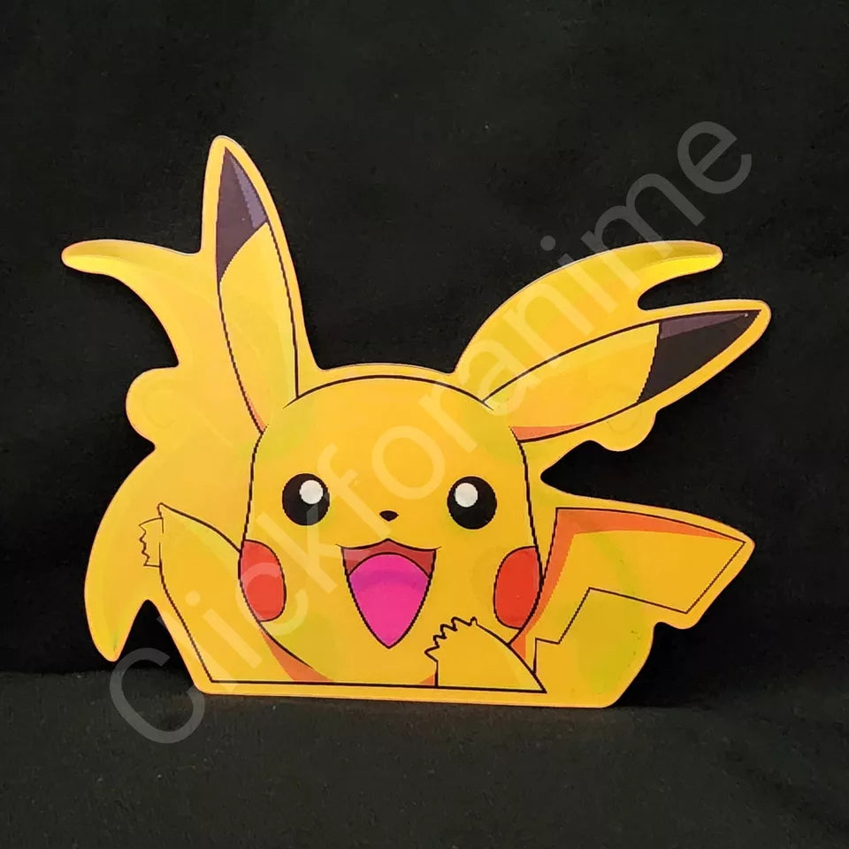 Pokemon: Pikachu + Raichu 3D Moving Sticker Lenticular Car laptop Decal