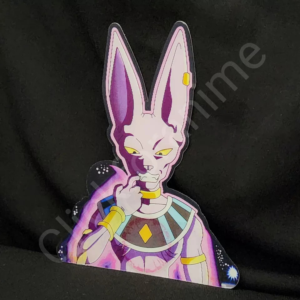 Dragon Ball Z: Beerus 3D Moving Car Laptop Sticker Anime Manga Lenticular Decal