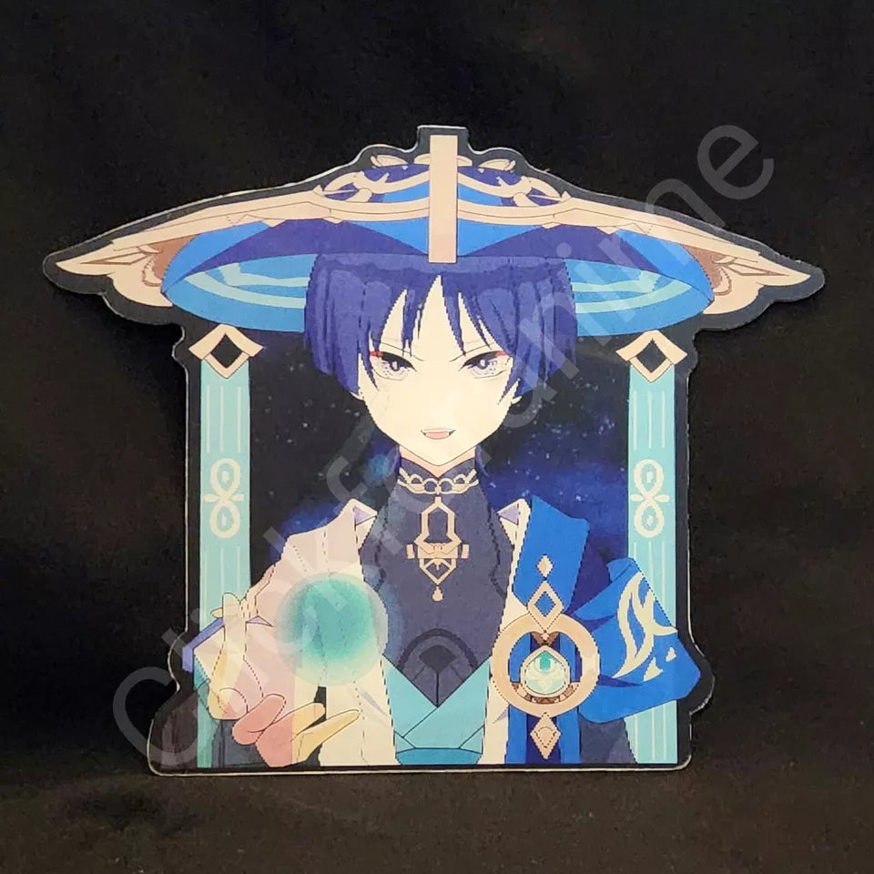 Genshin Impact:  Wanderer 3D Moving Laptop Sticker Cute Lenticular Decal Game