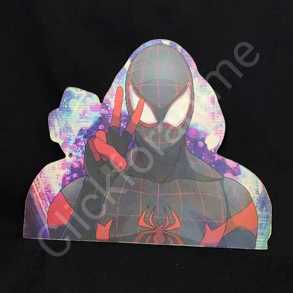 Spiderman 3D Moving Sticker Lenticular Car Decal Miles Morales Gwen Laptop