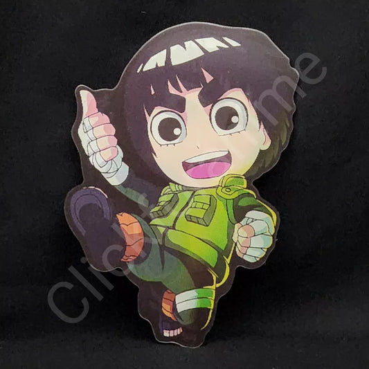 Naruto Shippuden: Rock Lee 3D Moving Sticker Head kawai Lenticular Decal