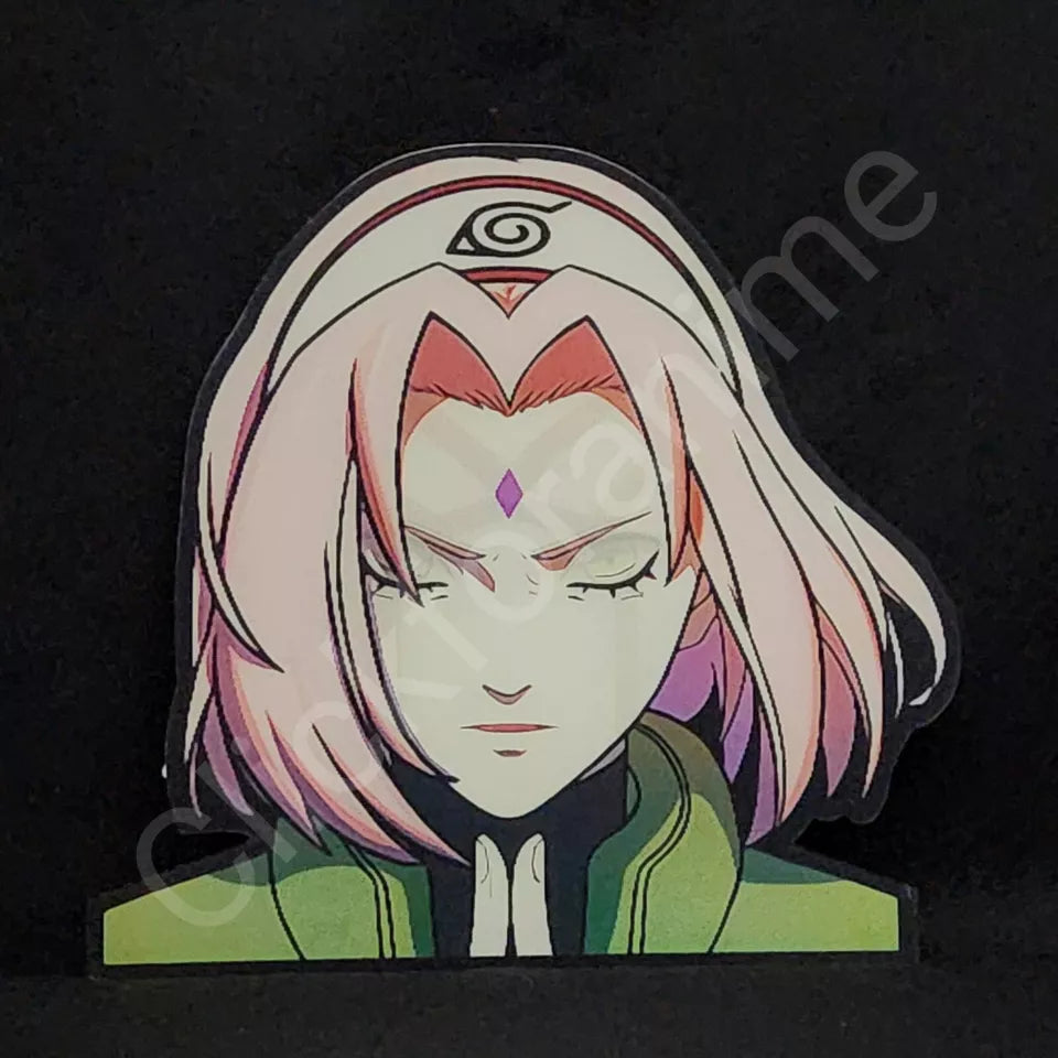 Naruto Shippuden: Sakura Haruno 3D Moving Sticker Head Lenticular Decal