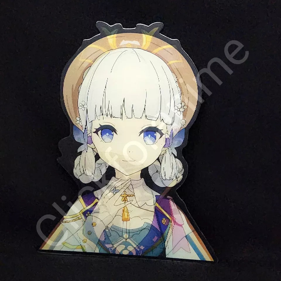 Genshin Impact:   Kamisato Ayaka 3D Moving Laptop Sticker Cute Lenticular decal