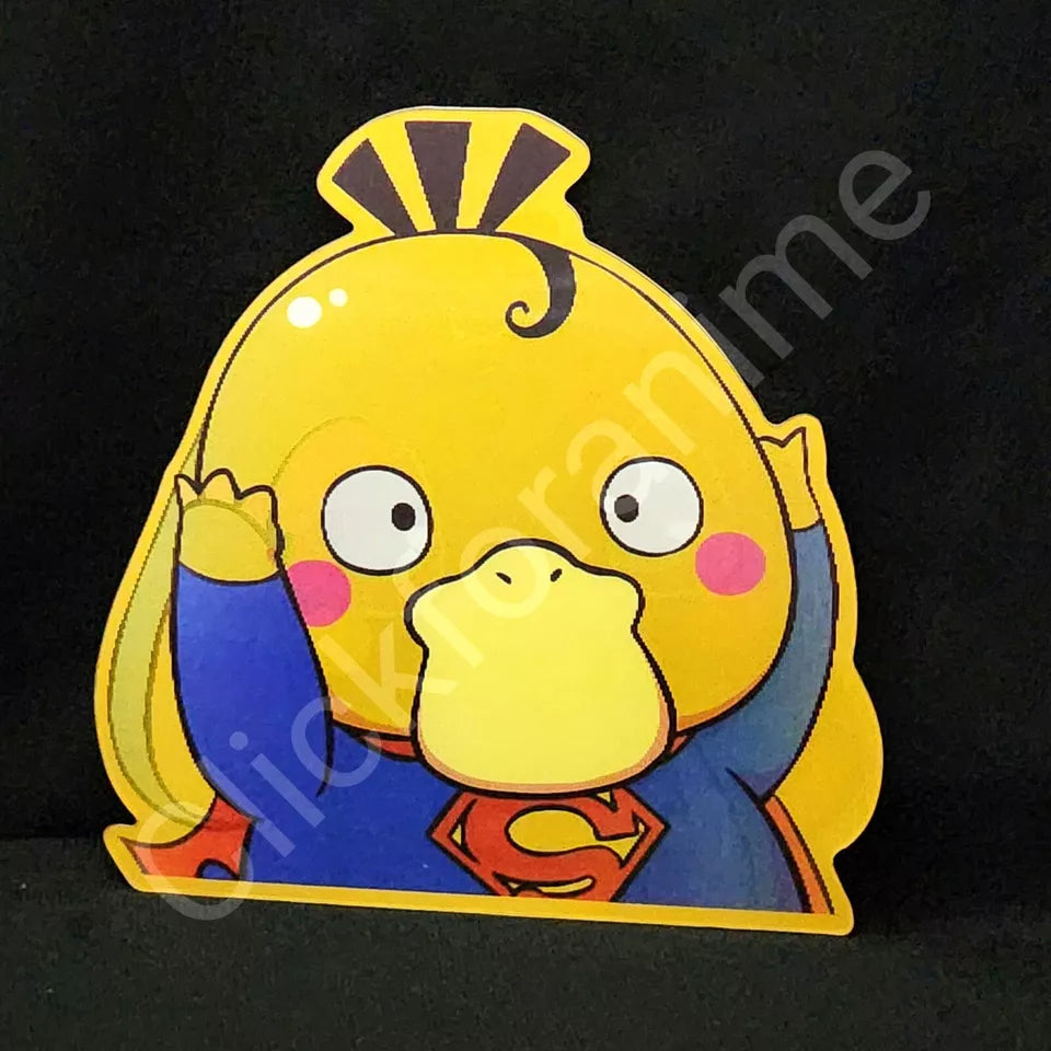 Pokemon: Psyduck Super Evolution 3D Moving Sticker Lenticular Car Laptop Decal