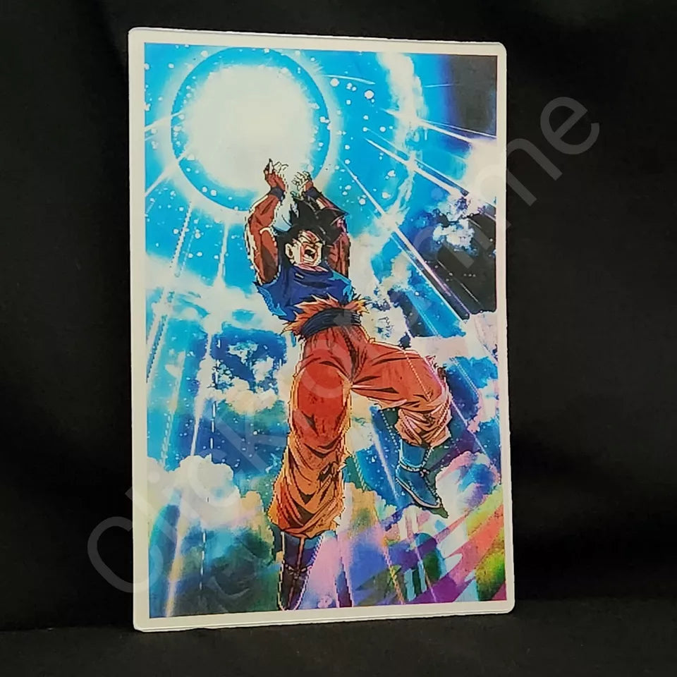 Dragon Ball  : Goku Kamehameha 3D Moving Sticker Lenticular Car Decal Blue