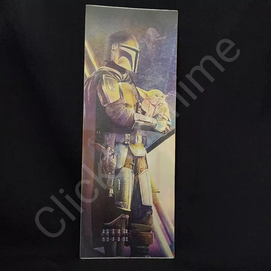 Mandalorian Grogu 3D Moving Laptop Car Sticker Lenticular Decal Star wars Notebook Car Laptop