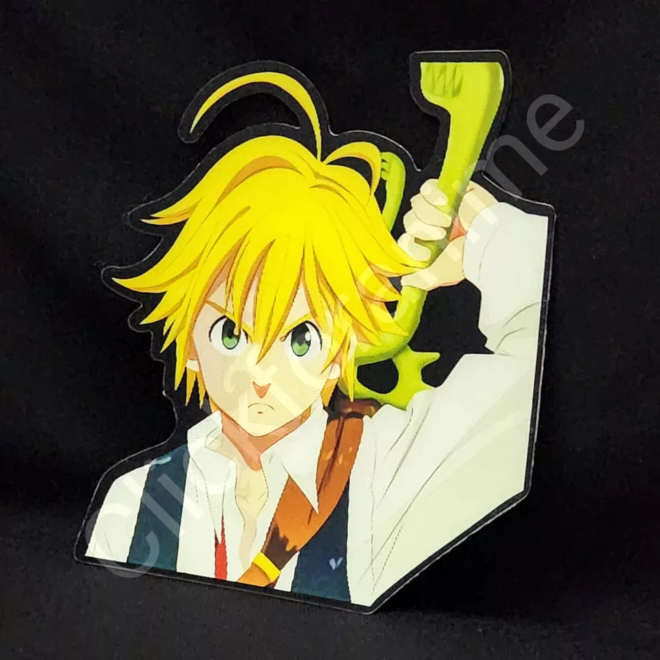 The Seven Deadly Sins Meliodas 3D Moving Sticker Anime Manga Lenticular Decal Car Notebook