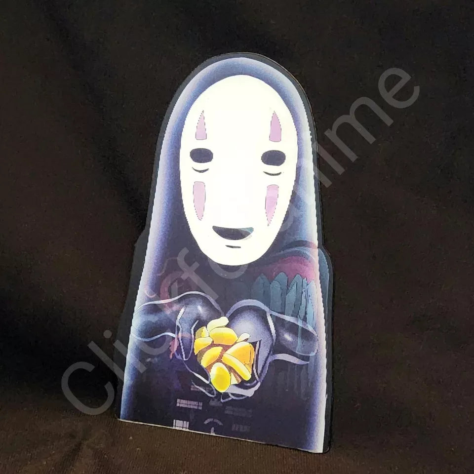 Spirited Away, Studio Ghibli No Face 3D Moving Sticker Anime Lenticular Decal Notebook Car Laptop