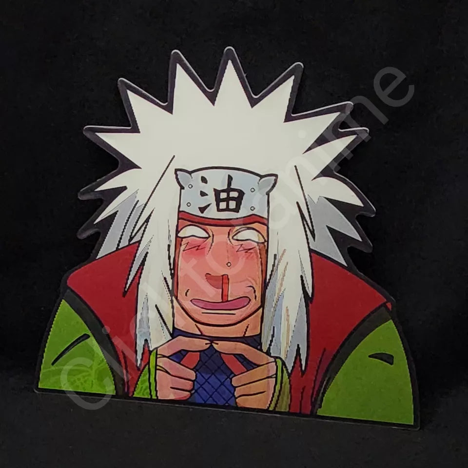 Naruto Shippuden: Jiraiya Sensai 3D Moving Sticker, Anime Lenticular Car Decal