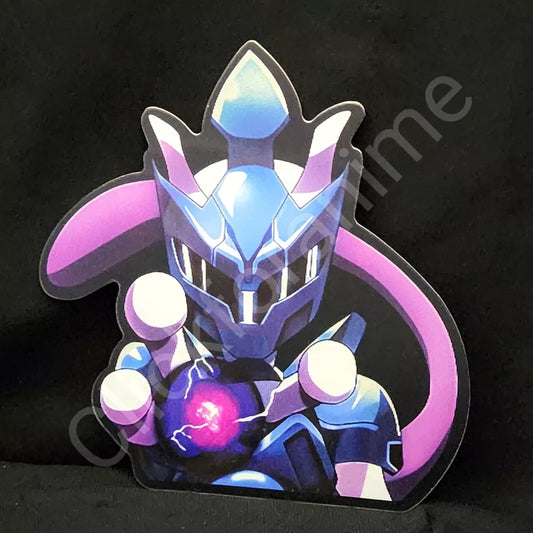 Pokemon: Mewtwo + Armored Mewtwo 3D Moving Sticker Lenticular Car laptop Decal