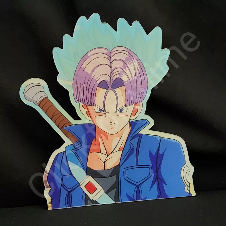 Dragon Ball Z : Trunks Super Saiyan , 3D Moving Sticker Anime Lenticular Decal