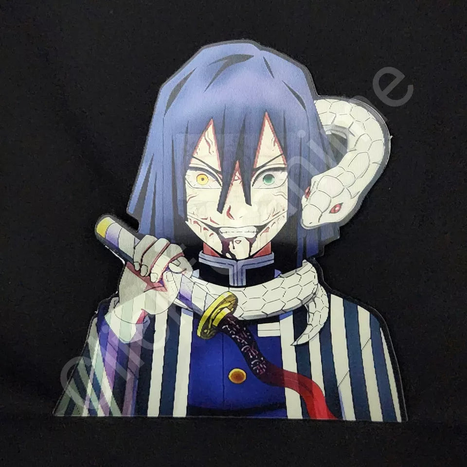 Demon Slayer: Obanai Iguro 3D Motion Moving Sticker Lenticular Anime Manga Decal