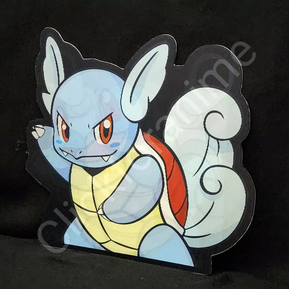 Pokemon: Squirtle Wartortle Blastoise 3D Moving Sticker Lenticular Decal Kawaii