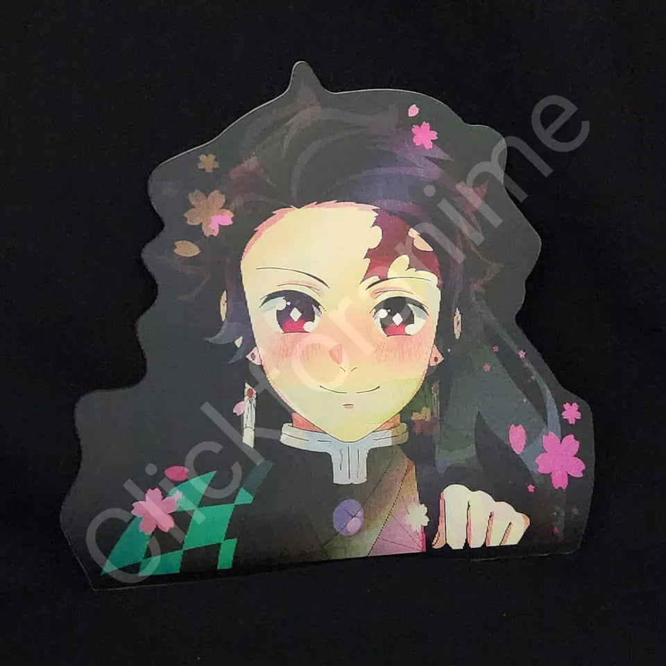 Demon Slayer: Nezuko Tanjiro Zenitsu 3D Moving Sticker Lenticular Anime  Decal