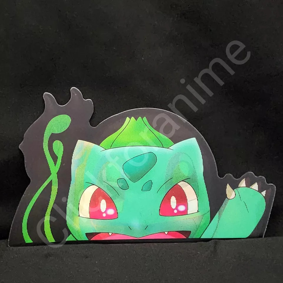 Pokemon: Squirtle Charmander Bulbasaur 3D Moving Sticker Lenticular Decal