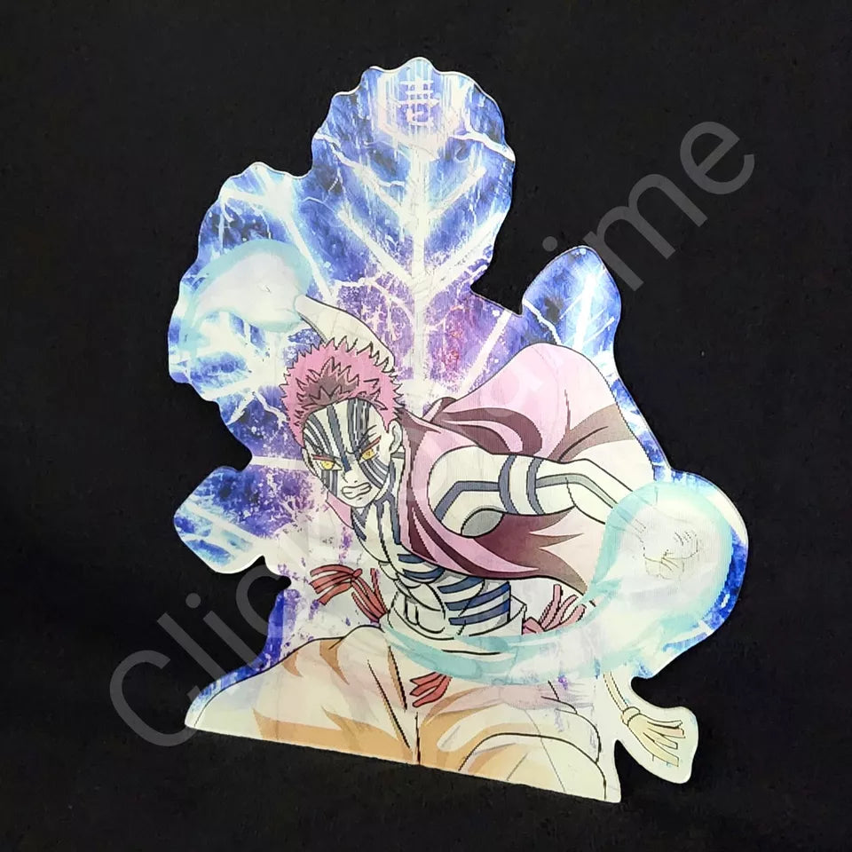 Demon Slayer: Akaza Upper Rank 3D Moving Sticker Lenticular Anime Manga Decal