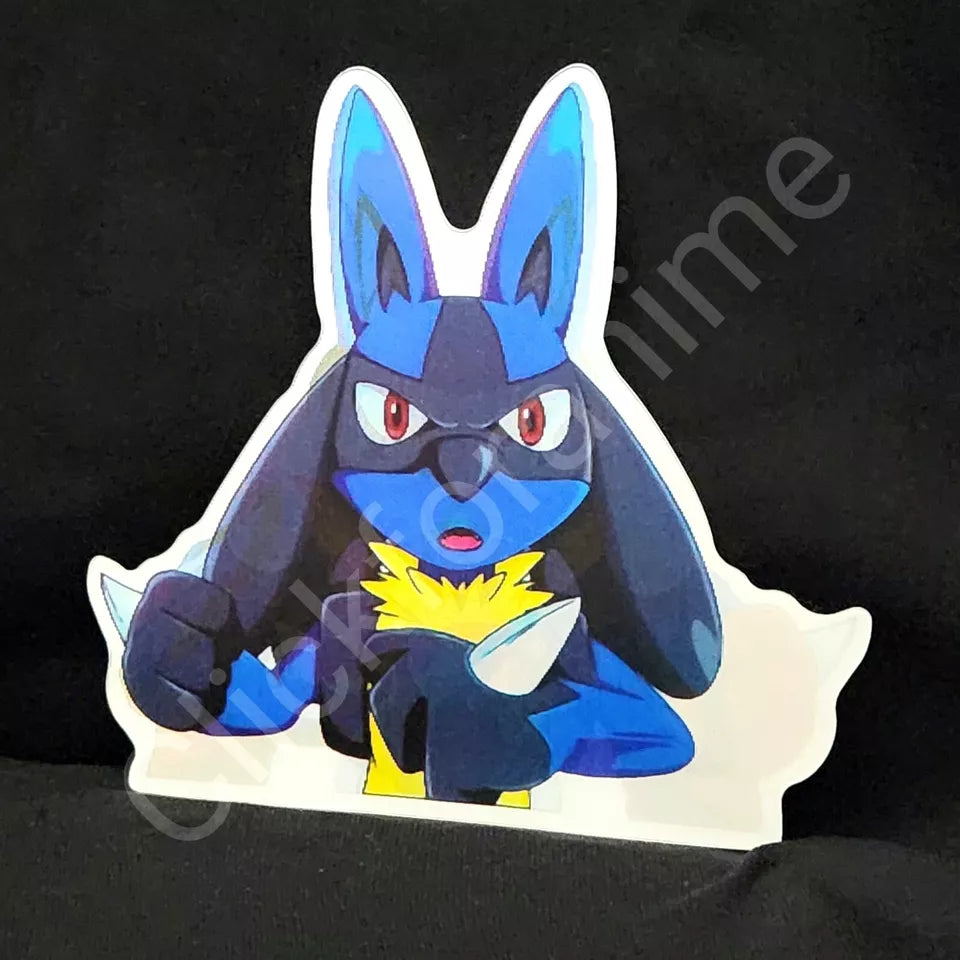 Pokemon: Lucario 3D Moving Sticker Lenticular Car laptop Decal
