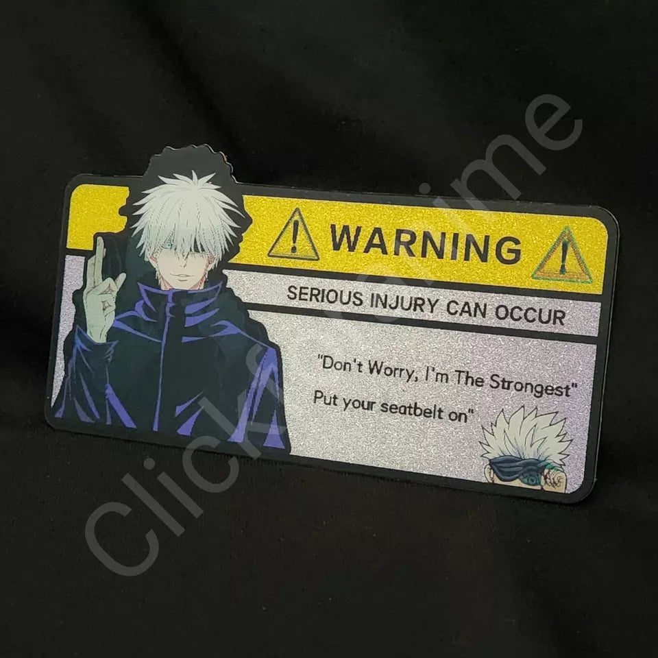 Jujutsu Kaisen: Satoru Gojo 3D Moving Car Sticker, Anime Manga Lenticular Decal JJK